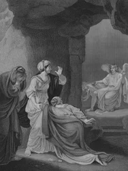 The Maries at the Sepulchre, St Mark 16, Verse 1-9